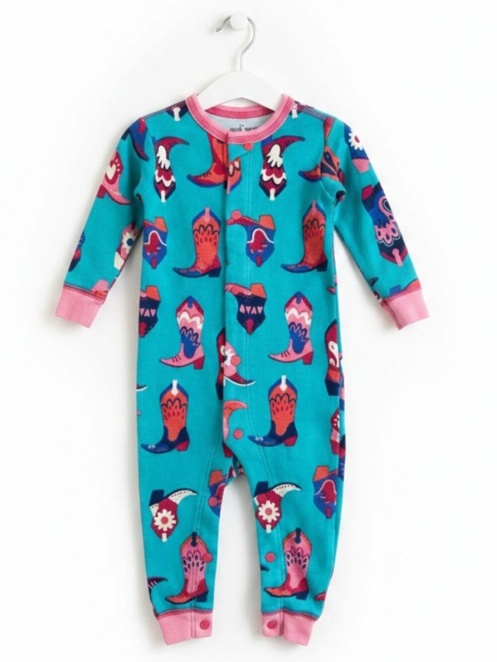 Little Blue House Hatley Cowgirl Boots Footless Onepiece 3-6 Months